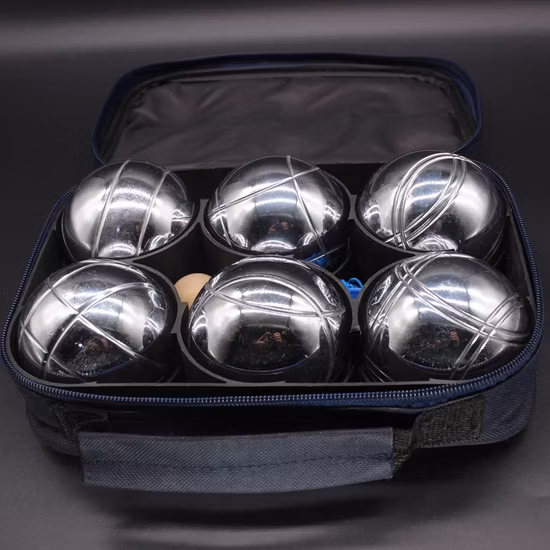 French Sport Factory Direct Sale Artificial Lawn Game Boule De Petanque Grass Grinding Chrome Steel Iron Bocce Metal Ball
