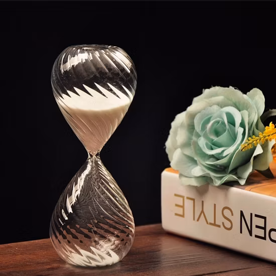 5 Minutes Creative Vertical Striped Hourglass Decoration Timing Hourglass Glass Sandy Timer